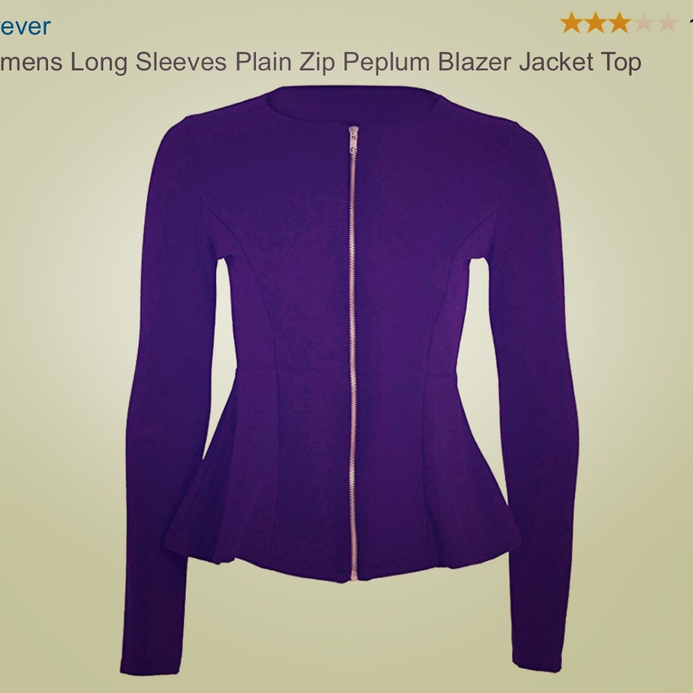 Purple blazer top